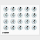 Peanuts | Lucy op het ijs Ronde Sticker (Vel)