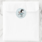 Peanuts | Lucy op het ijs Ronde Sticker (Tas)