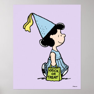 Peanuts Lucy Prinses Kostuum Halloween Poster