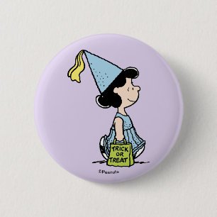 Peanuts Lucy Prinses Kostuum Halloween Ronde Button 5,7 Cm