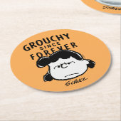 Peanuts | Lucy Sinds eeuwig Ronde Kartonnen Onderzetter (Gebogen)