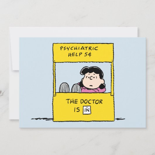 Peanuts | Lucy & the Doctor Is In Kaart (Voorkant)