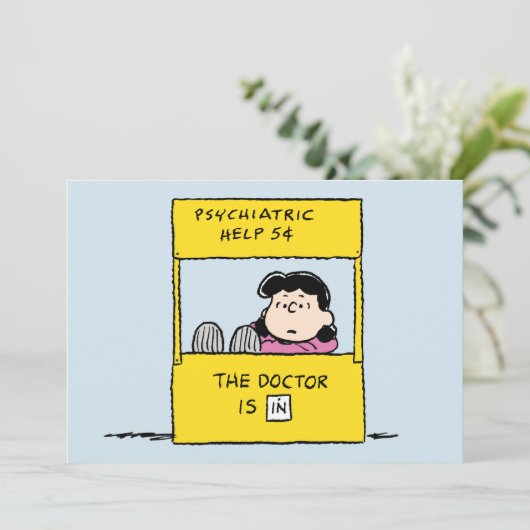 Peanuts | Lucy & the Doctor Is In Kaart (Staand voorkant)