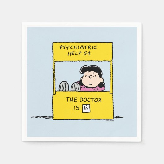 Peanuts | Lucy & the Doctor Is In Servet (Voorkant)