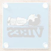 Peanuts | Lucy Vibes Glazen Onderzetter (Achterkant)