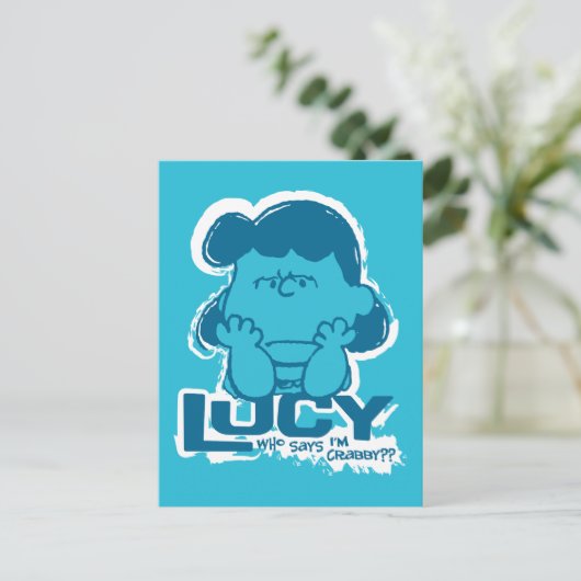 Peanuts | Lucy Wie zegt dat ik Crabby ben? Briefkaart (Staand voorkant)