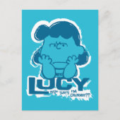 Peanuts | Lucy Wie zegt dat ik Crabby ben? Briefkaart (Voorkant)