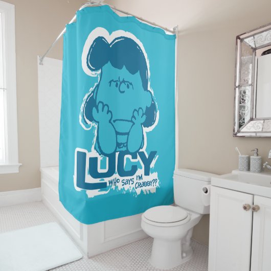 Peanuts | Lucy Wie zegt dat ik Crabby ben? Douchegordijn (In situ)