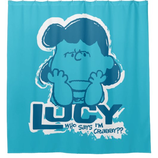 Peanuts | Lucy Wie zegt dat ik Crabby ben? Douchegordijn (Voorkant)