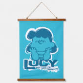 Peanuts | Lucy Wie zegt dat ik Crabby ben? Hangend Wandkleed (Voorkant)