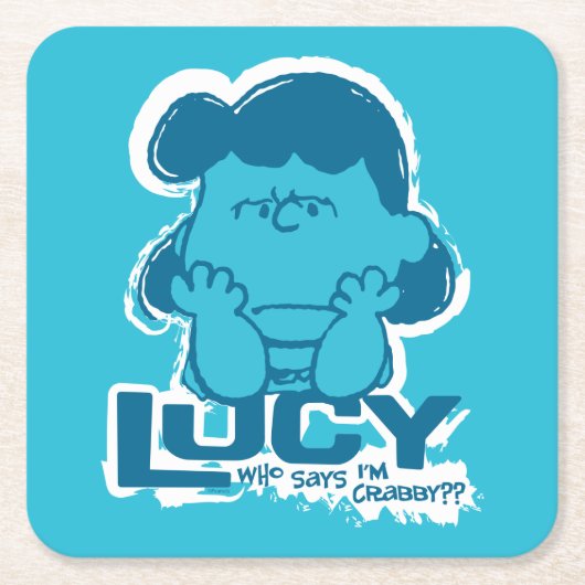 Peanuts | Lucy Wie zegt dat ik Crabby ben? Kartonnen Onderzetters (Voorkant)