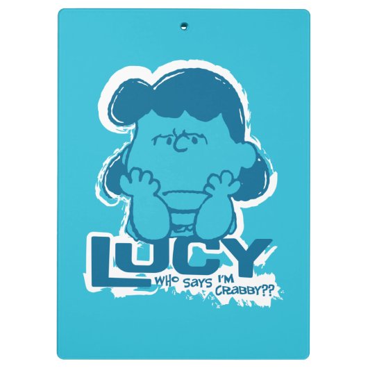 Peanuts | Lucy Wie zegt dat ik Crabby ben? Klembord (Achterkant)
