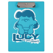 Peanuts | Lucy Wie zegt dat ik Crabby ben? Klembord (Voorkant)