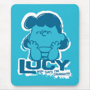 Peanuts   Lucy Wie zegt dat ik Crabby ben? Muismat