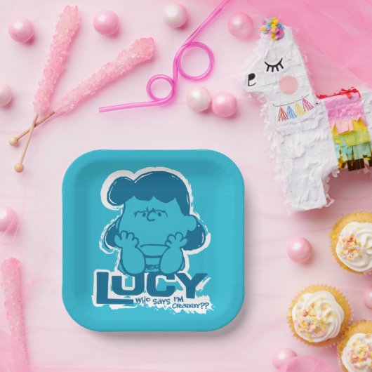 Peanuts | Lucy Wie zegt dat ik Crabby ben? Papieren Bordje (Feest)