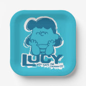 Peanuts | Lucy Wie zegt dat ik Crabby ben? Papieren Bordje (Voorkant)