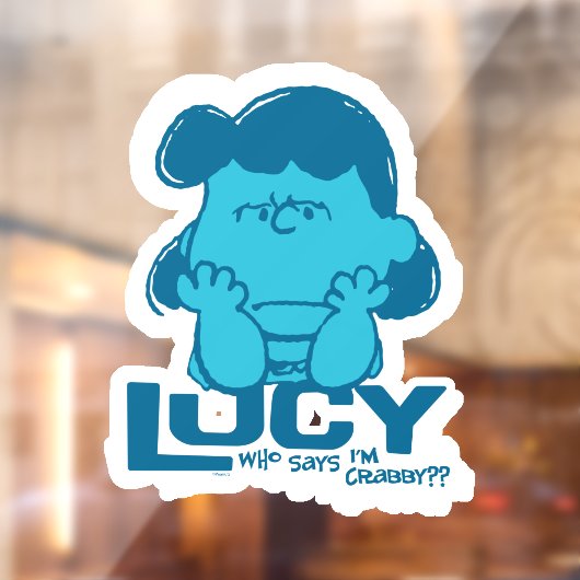 Peanuts | Lucy Wie zegt dat ik Crabby ben? Raamsticker (Vel 2)
