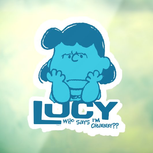 Peanuts | Lucy Wie zegt dat ik Crabby ben? Raamsticker (Vel 3)