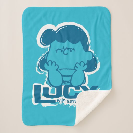 Peanuts | Lucy Wie zegt dat ik Crabby ben? Sherpa Deken (Voorkant)