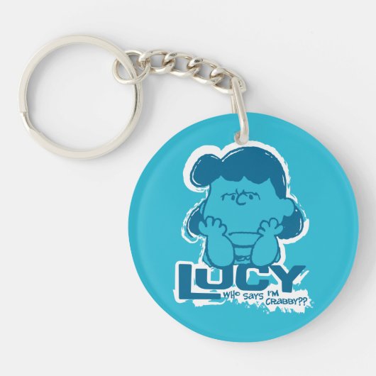 Peanuts | Lucy Wie zegt dat ik Crabby ben? Sleutelhanger (Voorkant)