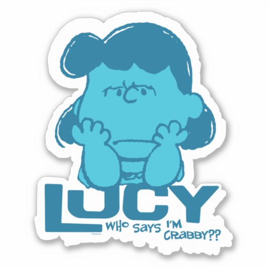 Peanuts | Lucy Wie zegt dat ik Crabby ben? Sticker (Voorkant)