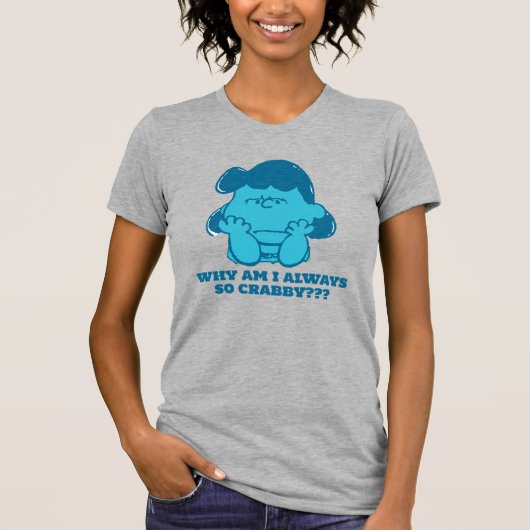 Peanuts | Lucy Wie zegt dat ik Crabby ben? T-shirt (Voorkant)
