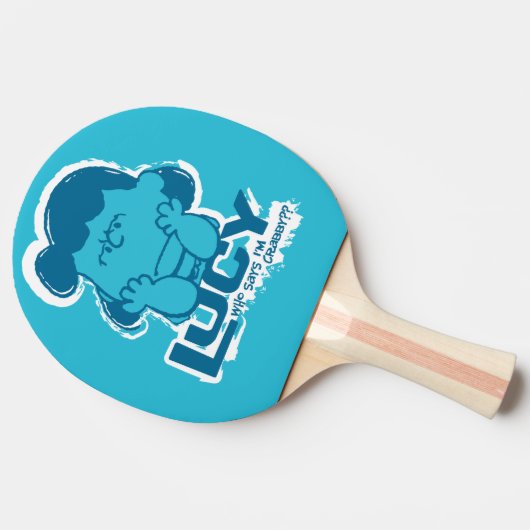 Peanuts | Lucy Wie zegt dat ik Crabby ben? Tafeltennisbatje (Zijkant)