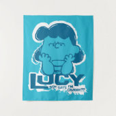 Peanuts | Lucy Wie zegt dat ik Crabby ben? Wandkleed (Voorkant)