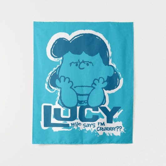Peanuts | Lucy Wie zegt dat ik Crabby ben? Wandkleed (Voorkant)