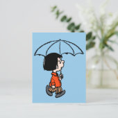 Peanuts | Marcie Onder de paraplu Briefkaart (Staand voorkant)