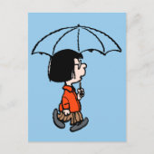 Peanuts | Marcie Onder de paraplu Briefkaart (Voorkant)