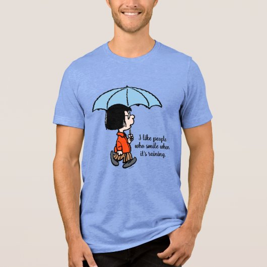 Peanuts | Marcie Onder de paraplu Tri-Blend Shirt (Voorkant)