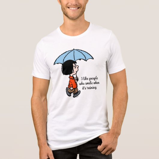 Peanuts | Marcie Onder de paraplu Tri-Blend Shirt (Voorkant)
