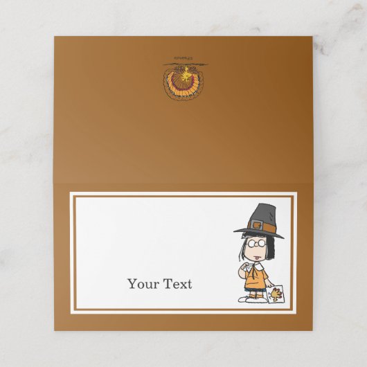 Peanuts | Marcie Thanksgiving Diner Plaatskaartje (Buitenkant ongevouwen)