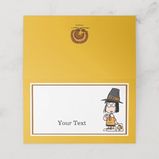 Peanuts | Marcie Thanksgiving Diner Plaatskaartje (Buitenkant ongevouwen)