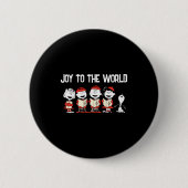 Peanuts Merry Christmas Holiday Choir  Ronde Button 5,7 Cm (Voorkant)