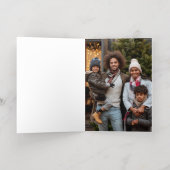 Peanuts Merry Kerstmis | Foto en naam toevoegen Folie Feestdagenkaart (Binnenlaag)