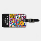 Peanuts | Mixtape-patchpatroon Bagagelabel (Voorkant horizontaal)