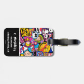 Peanuts | Mixtape-patchpatroon Bagagelabel (Achterkant horizontaal)