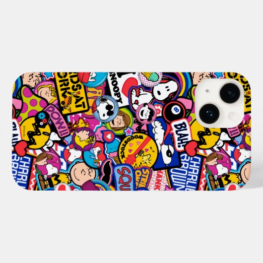 Peanuts | Mixtape-patchpatroon Case-Mate iPhone Case (Achterkant (horizontaal))
