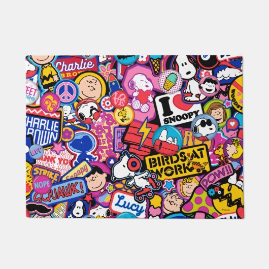 Peanuts | Mixtape-patchpatroon Deurmat (Voorkant)