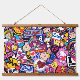 Peanuts   Mixtape-patchpatroon Hangend Wandkleed