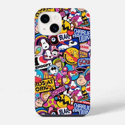 Peanuts | Mixtape-patchpatroon iPhone Hoesje (Achterkant)