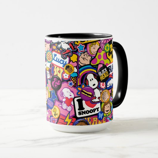 Peanuts | Mixtape-patchpatroon Mok (Voorkant rechts)