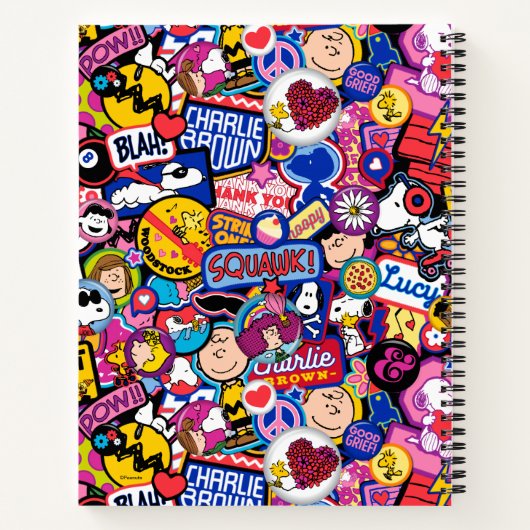 Peanuts | Mixtape-patchpatroon Notitieboek (Achterkant)