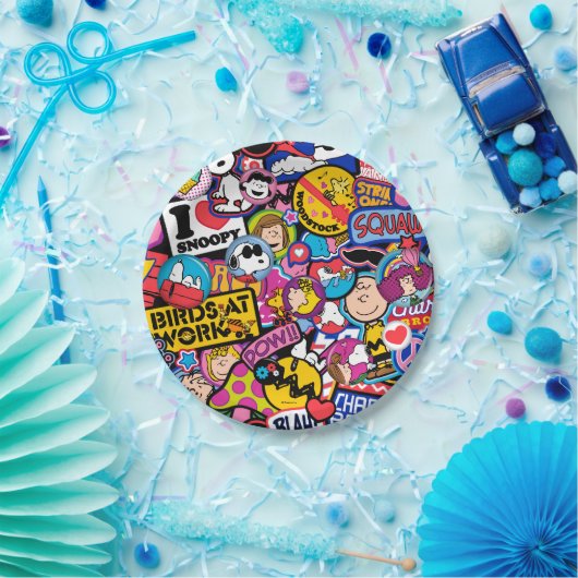 Peanuts | Mixtape-patchpatroon Papieren Bordje (Feest)