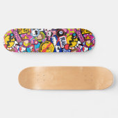 Peanuts | Mixtape-patchpatroon Persoonlijk Skateboard (Horizontaal)