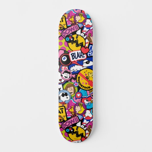 Peanuts | Mixtape-patchpatroon Persoonlijk Skateboard (Voorkant)