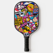 Peanuts | Mixtape-patchpatroon Pickleball Paddle (Voorkant)