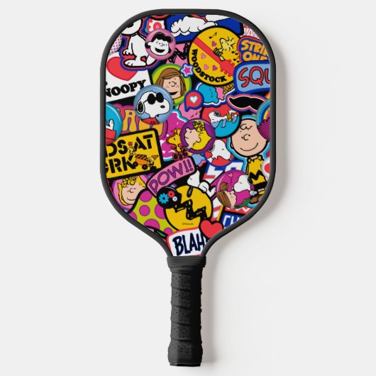 Peanuts | Mixtape-patchpatroon Pickleball Paddle (Achterkant)
